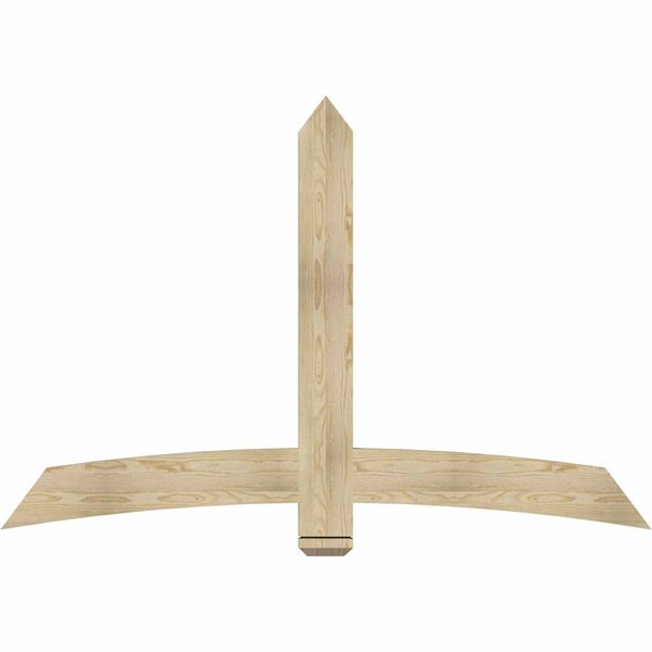 Ekena Millwork Bellingham Rough Sawn Timber Gable Bracket, Douglas Fir, 72"W x 48"H x 2"D x 6"F, 16/12 Pitch GBW072X48X0206BEL00RDF - main